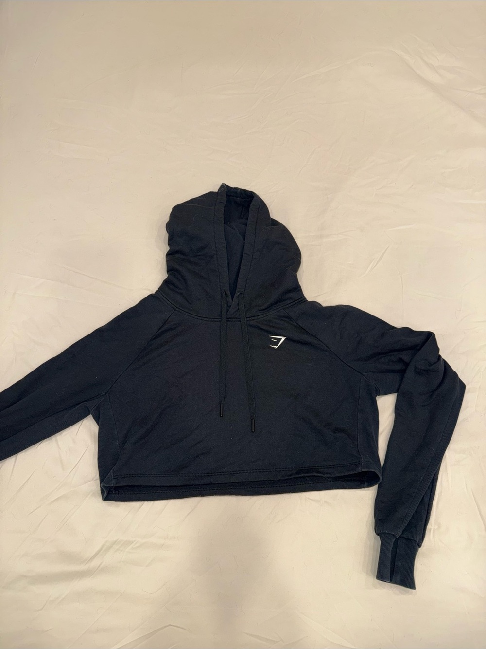 Gymshark Black Cropped Pullover Hoodie